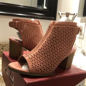 Brand new booties size 7 1/2 with open toe